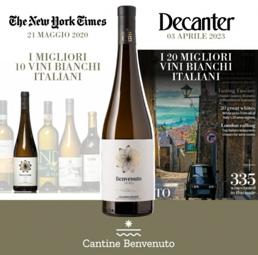 Tra i 20 migliori bianchi d'Italia c'è anche lo "Zibibbo" dell'azienda vitivinicola Cantine Benvenuto di Francavilla Angitola.